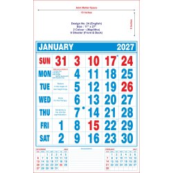 Monthly Calendar Design No 24