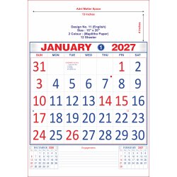 Monthly Calendar Design No 11