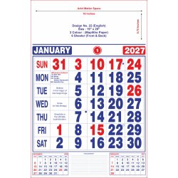 Monthly Calendar Design No 22